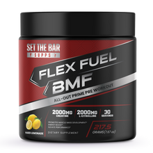 Load image into Gallery viewer, FLEX FUEL - BMF All Out Prime Pre-Workout Hard Lemonade 30 servings
