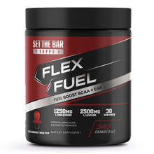 Load image into Gallery viewer, FLEX FUEL - Fuel Boost BCAA + EAA Strawberry Ring Pop 30 Servings
